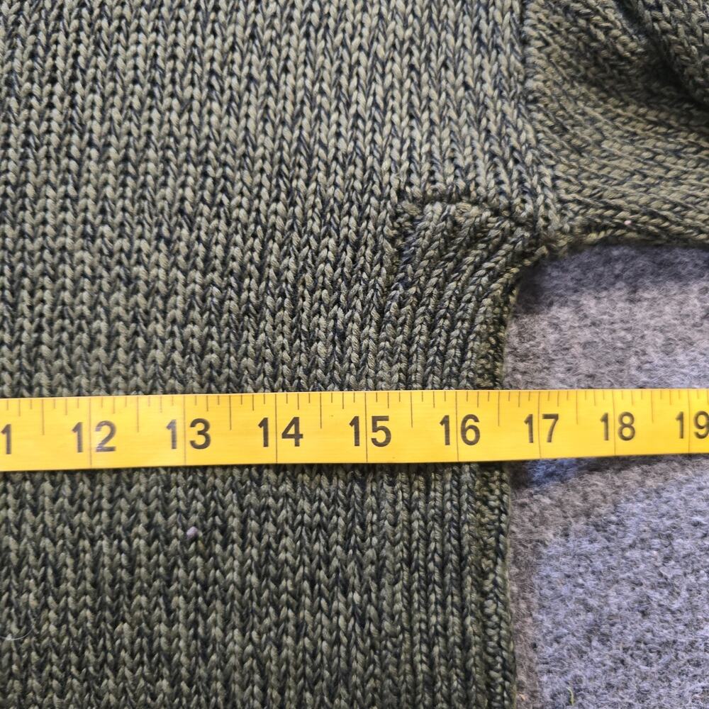Cupcake Clothing Sweater Womens Size XS Green Chunky Knit Elbow Patches Casual - Picture 6 of 10